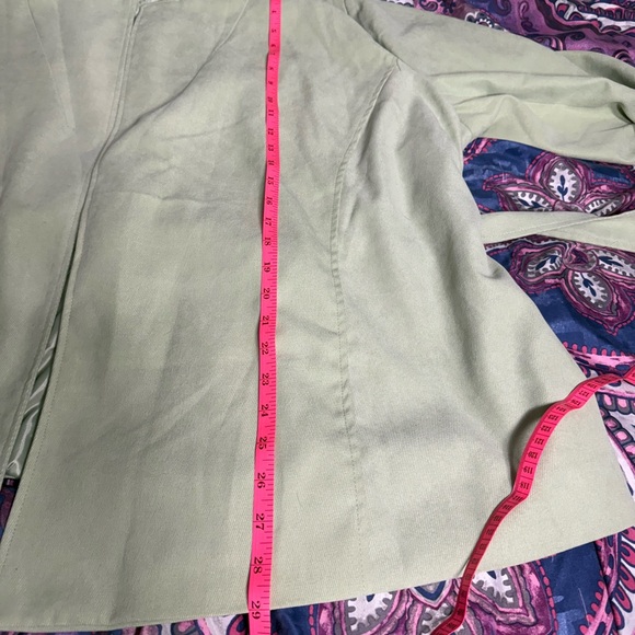 Mo-Ka by Santa Fe Women’s Mint Green Belted Jacket Plus Size 3X - Picture 8 of 8